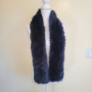 J.Crew Midnight Blue Faux Fur Scarf